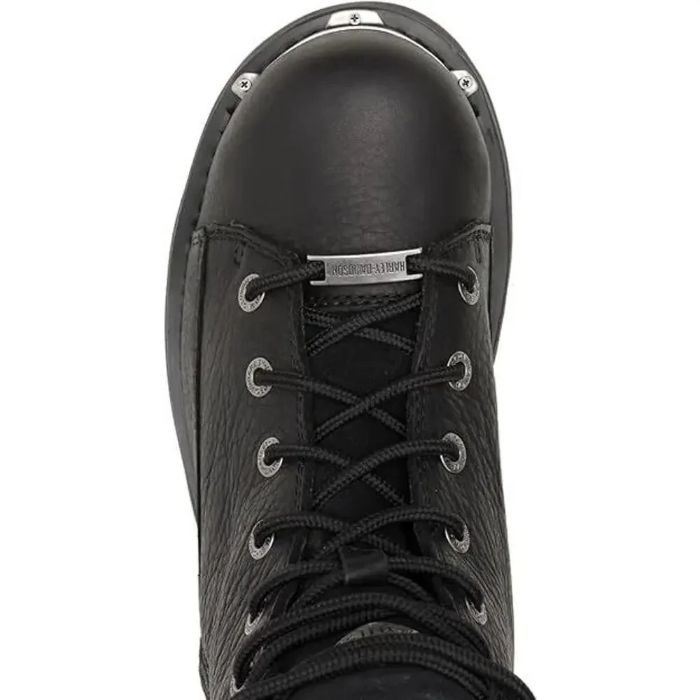 HARLEY-DAVIDSON Men's Chipman Leather Riding Boots Zip Boots Hard Toe Size 8
